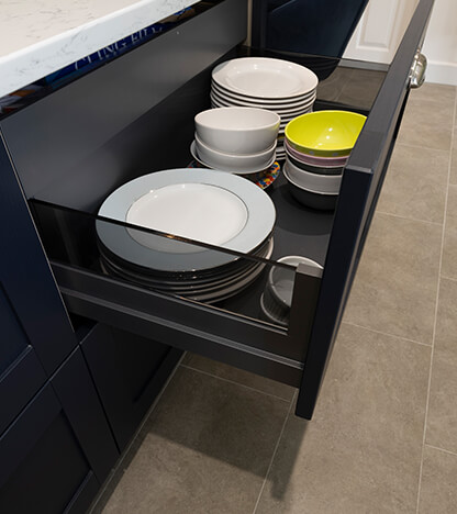 Deep sided drawers